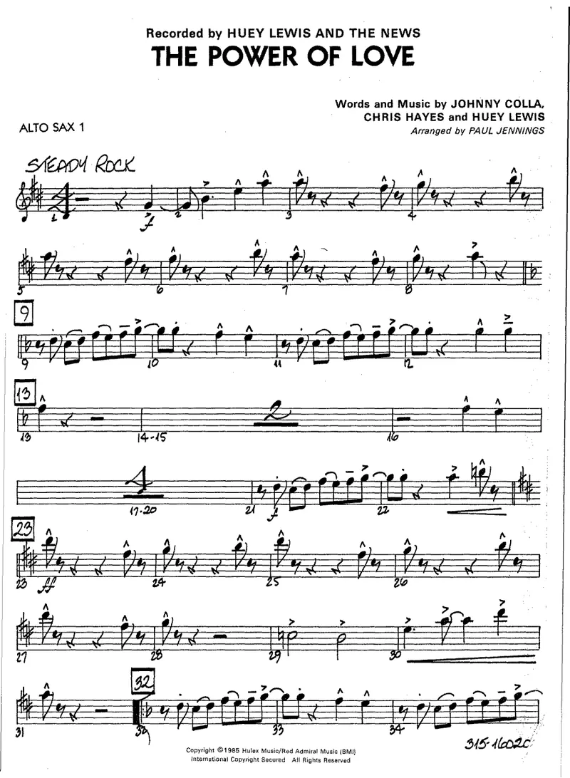 The Power Of Love score preview