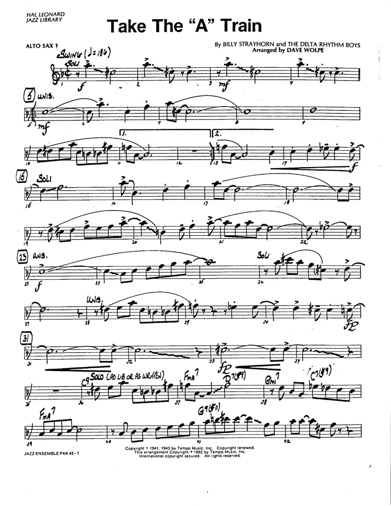 Take The A Train score preview