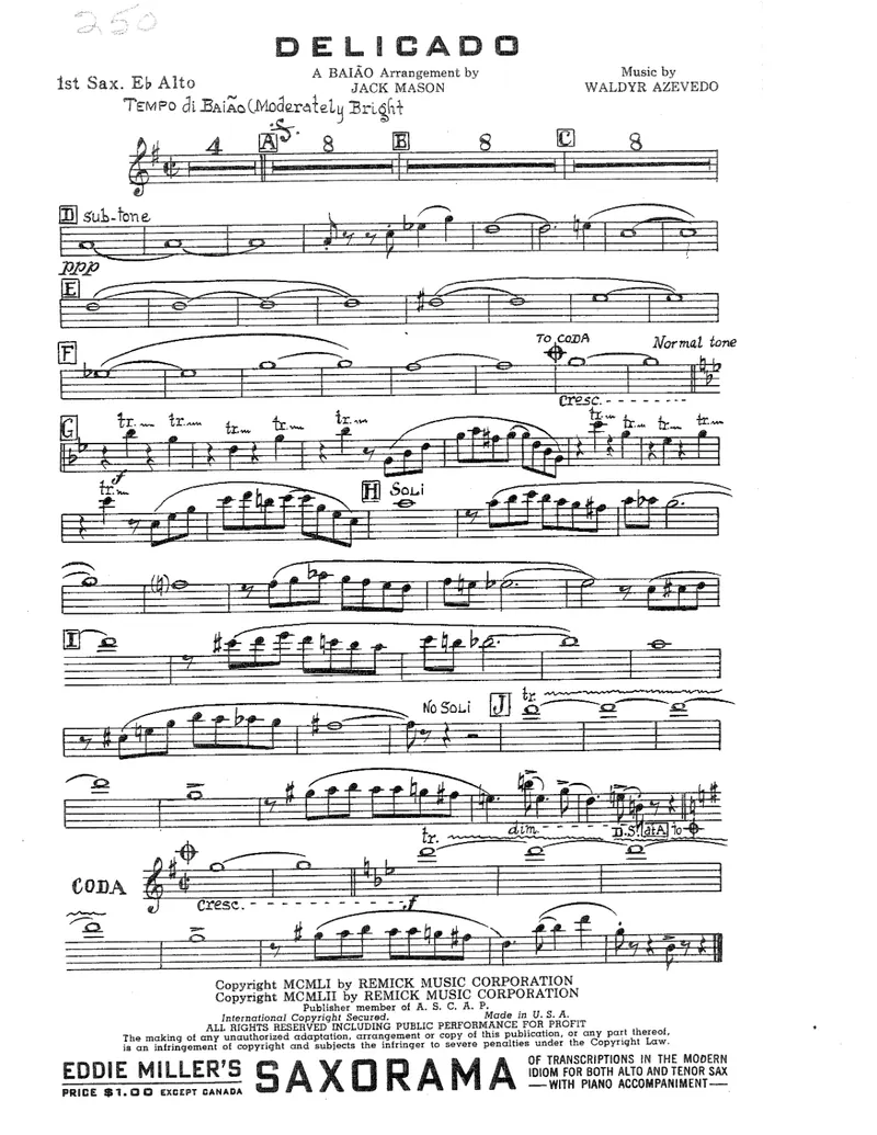 Delicado score preview