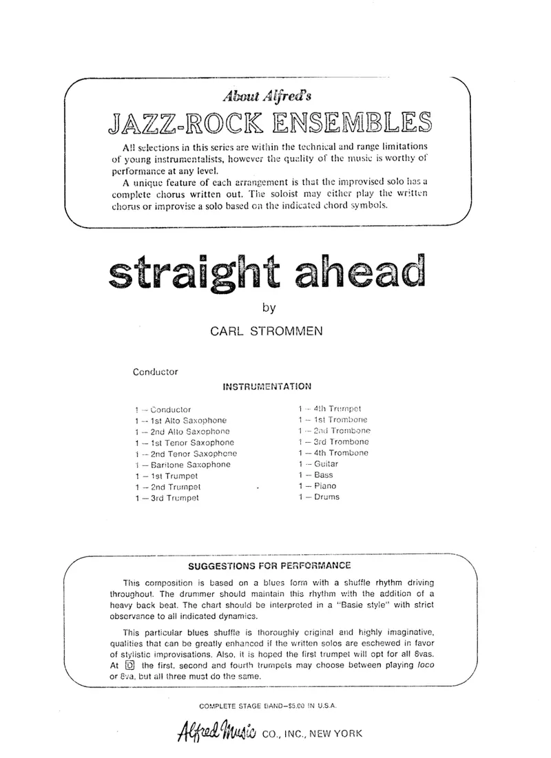 Straight Ahead score preview