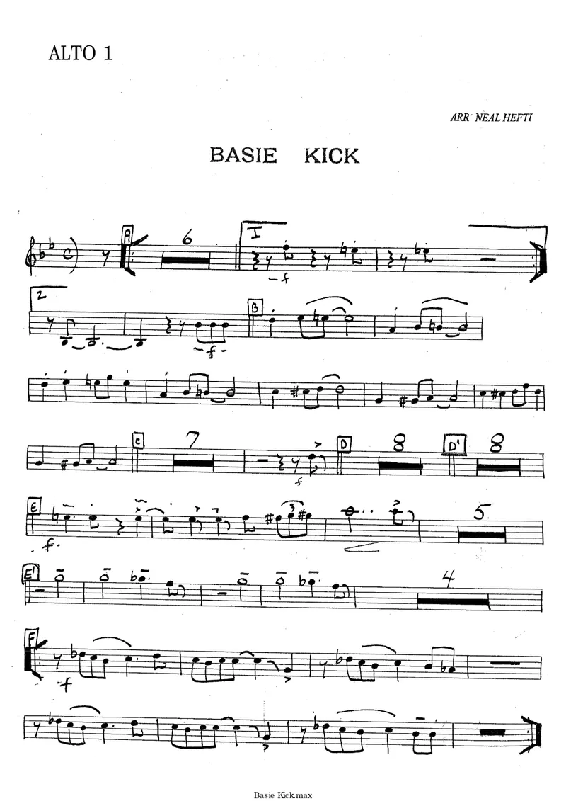 Basie Kick score preview