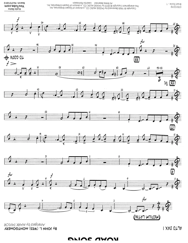 Road Song score preview