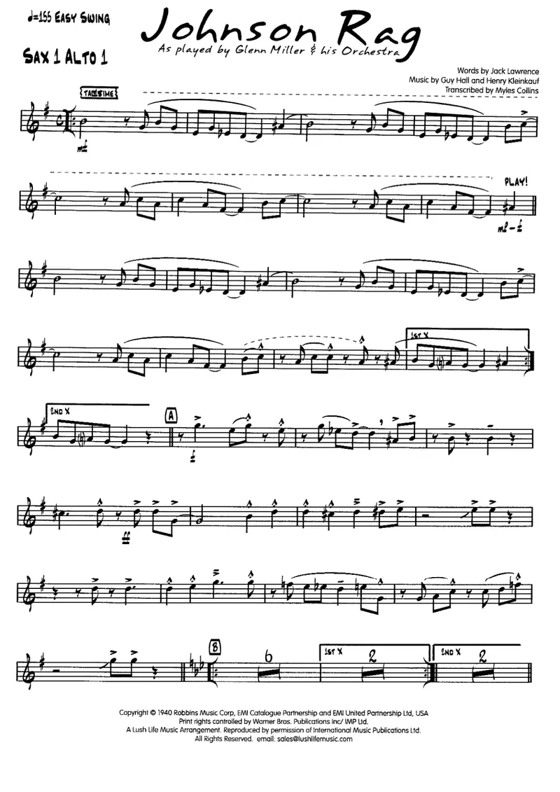 Johnson Rag score preview