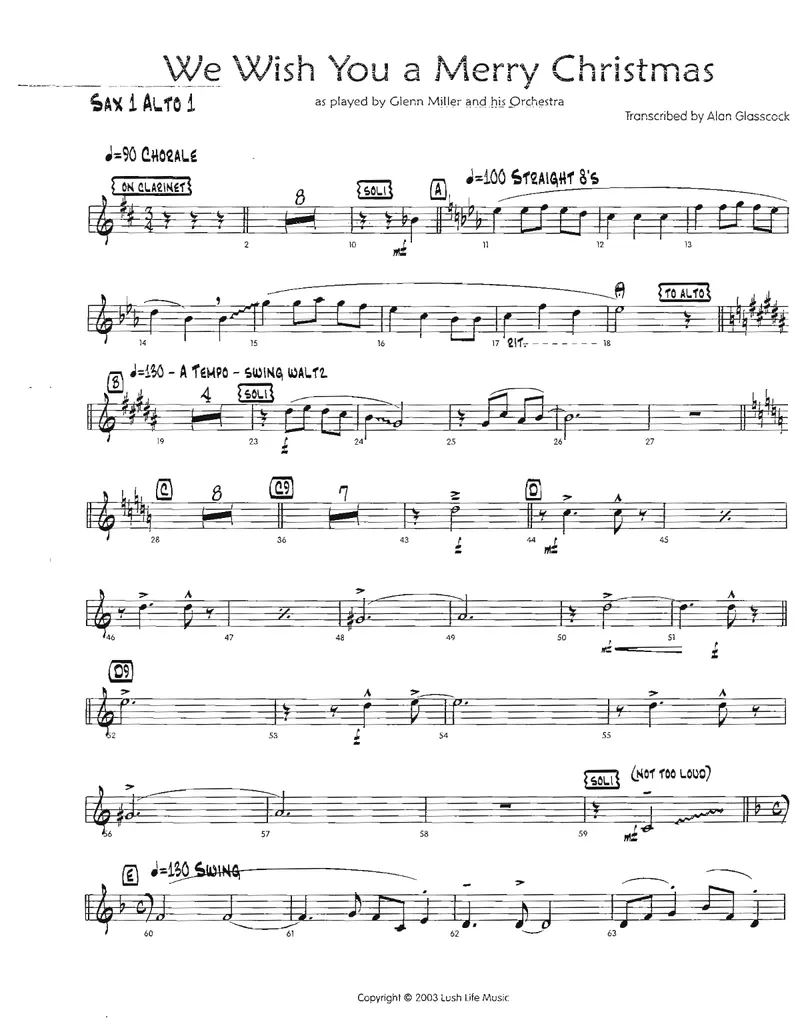 We Wish You A Merry Christmas score preview