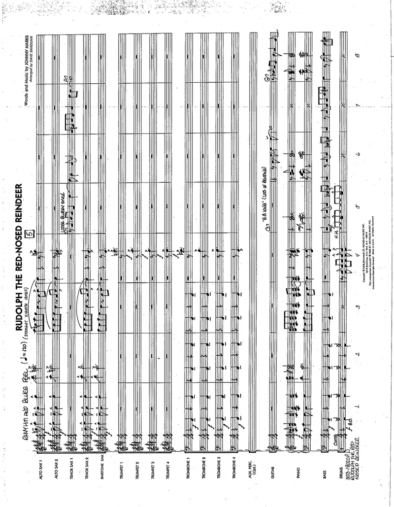 Rudolph The Red-Nosed Reindeer score preview