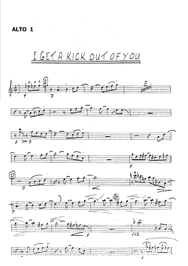 I Get A Kick Out Of You score preview