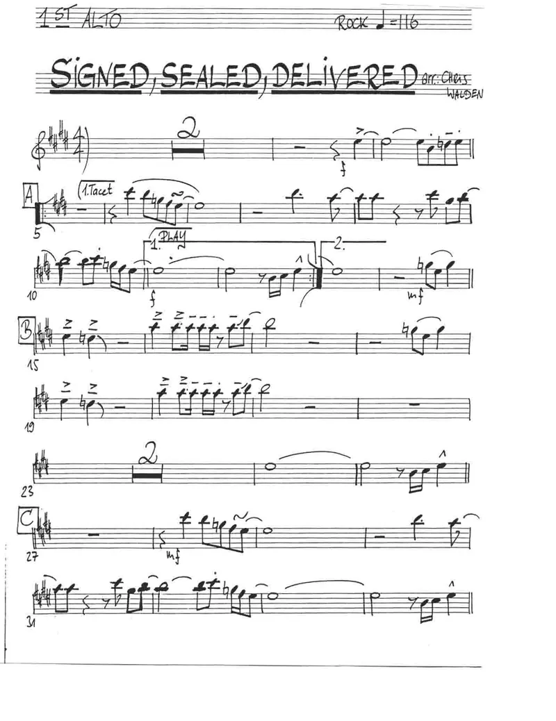 Signed Sealed Deliverd score preview