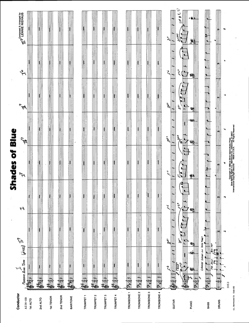 Shades Of Blue score preview