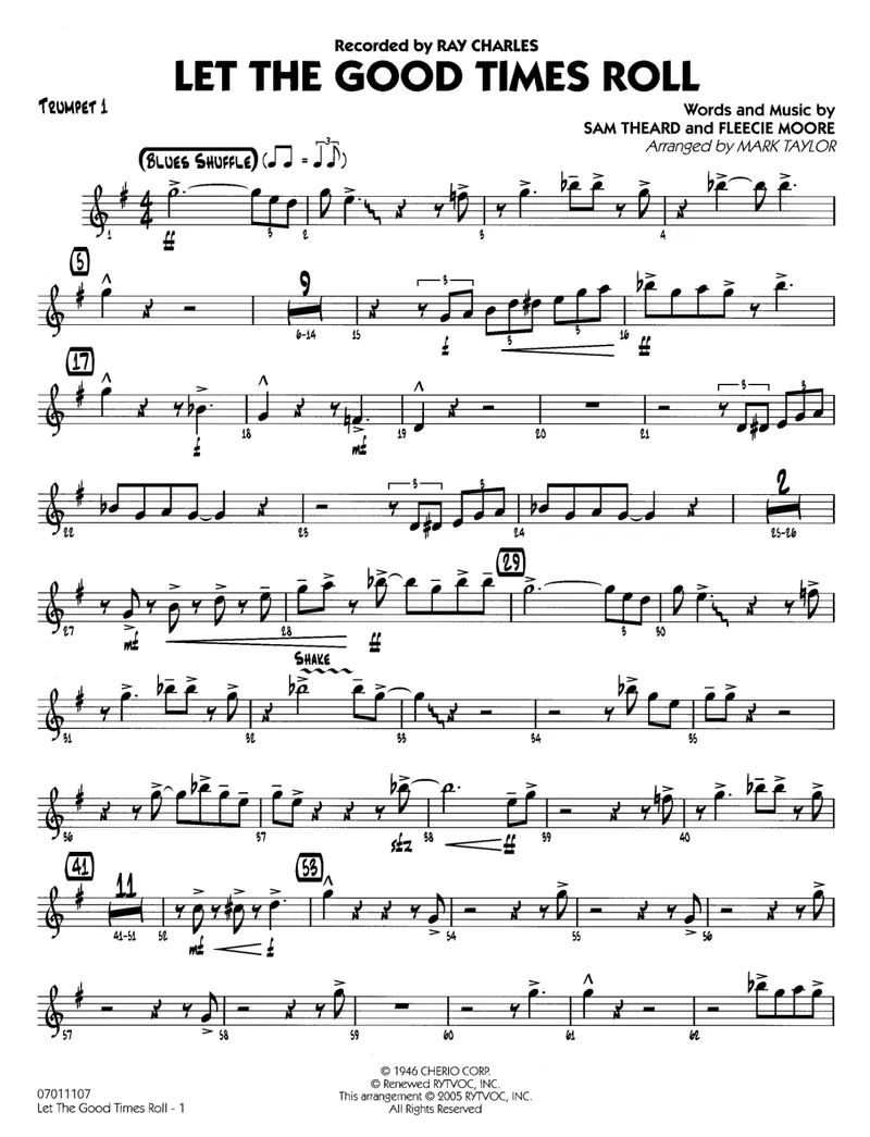 Let The Good Times Roll score preview