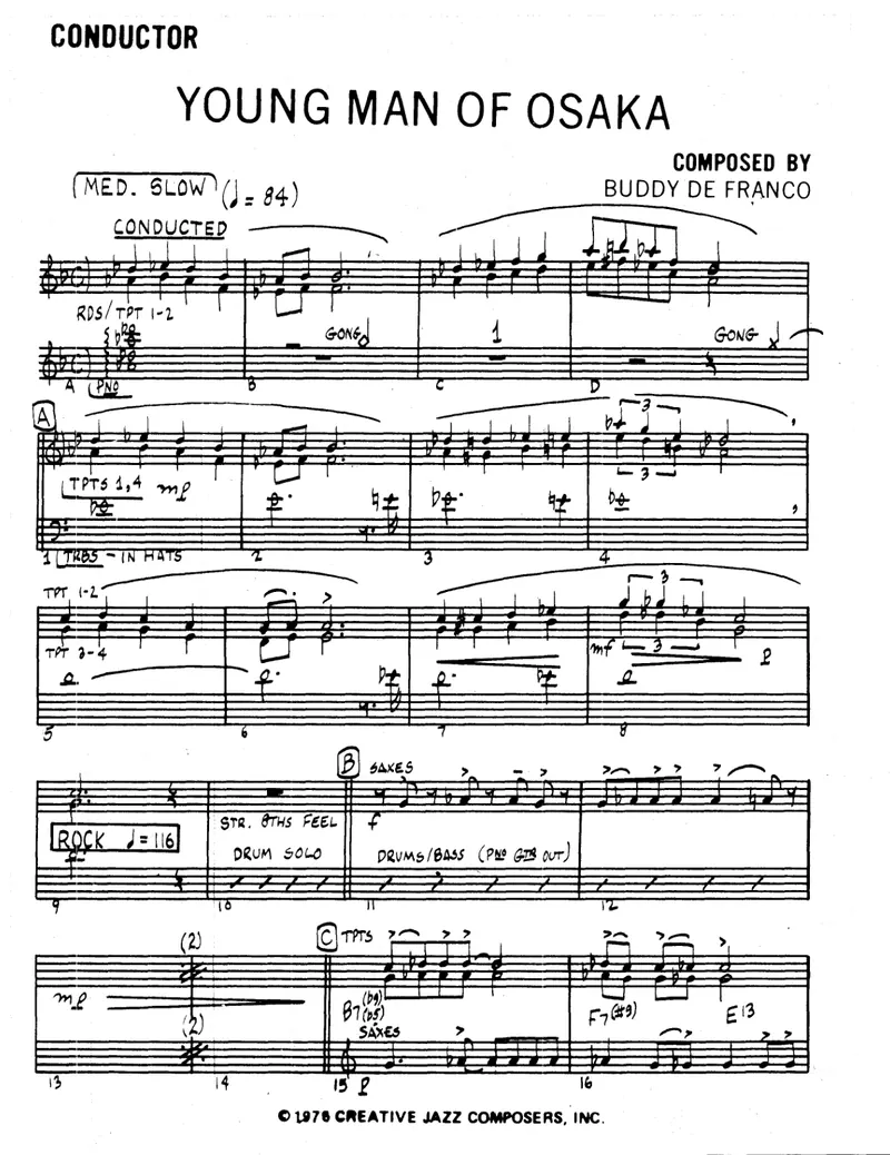 Young Man Of Osaka score preview