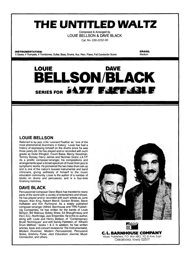 The Untitled Waltz (Dave Black-Louie Bellson) score preview