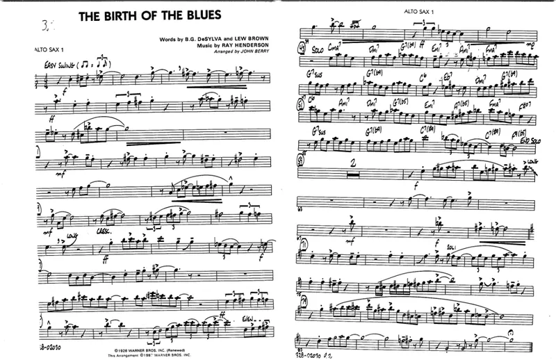 The Birth Of The Blues score preview