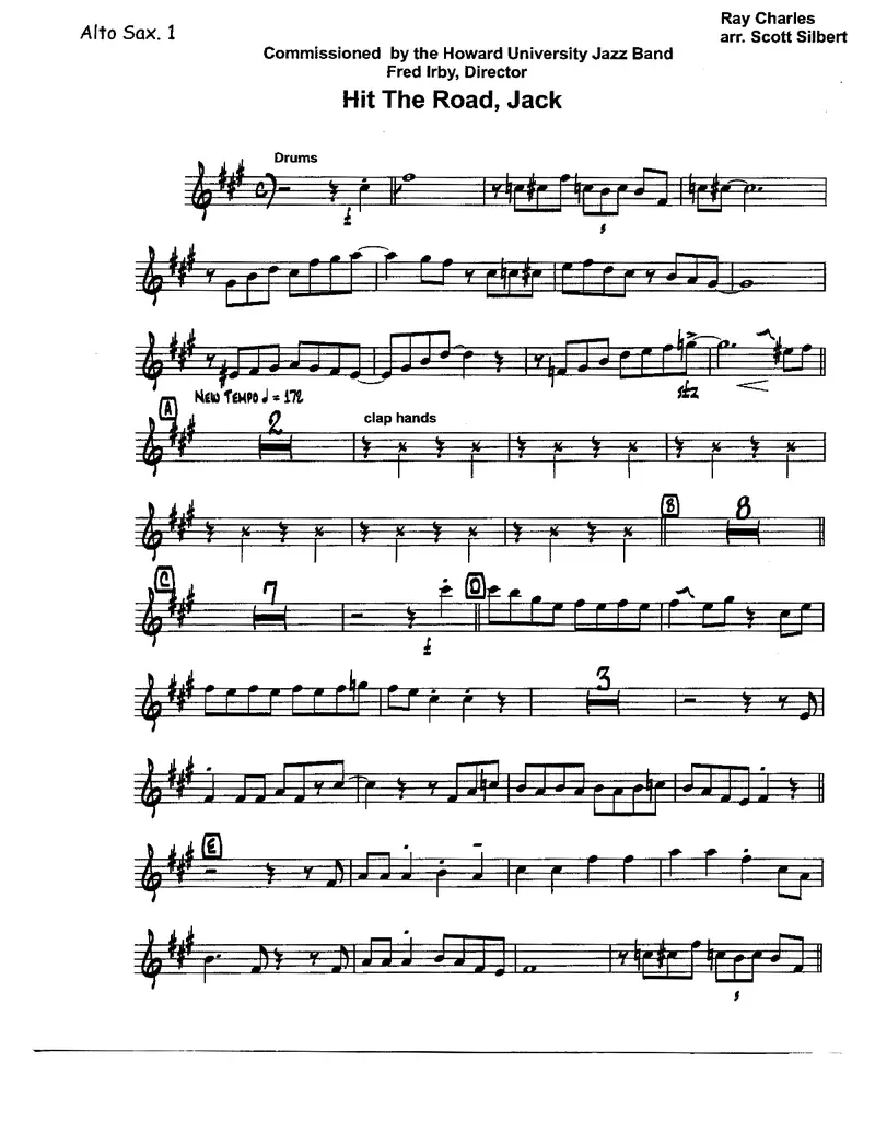 Hit The Road, Jack score preview