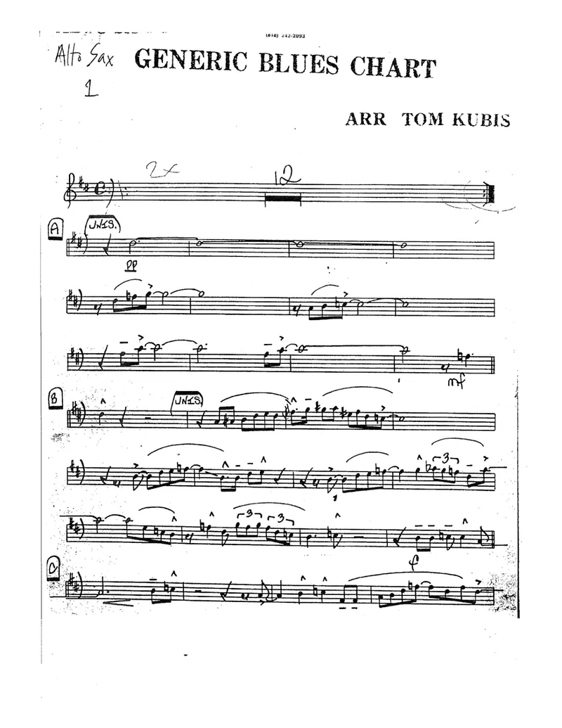 Generic Blues Chart score preview