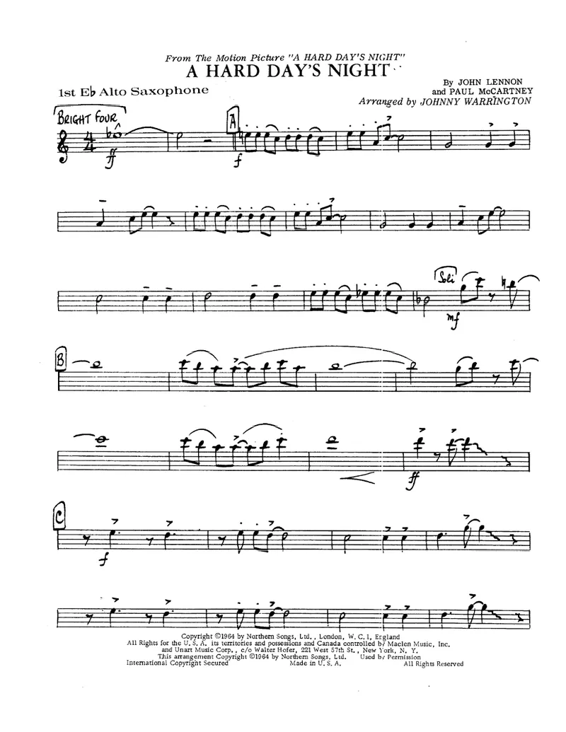 A Hard Days Night score preview