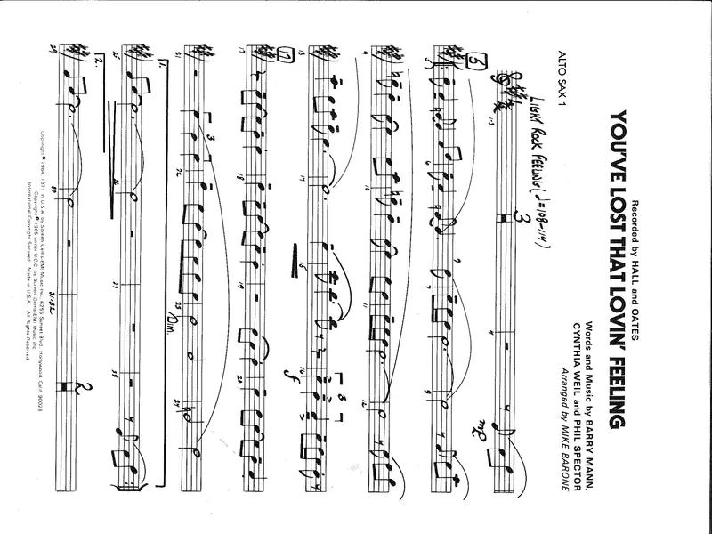 You've Lost That Lovin Feeling score preview