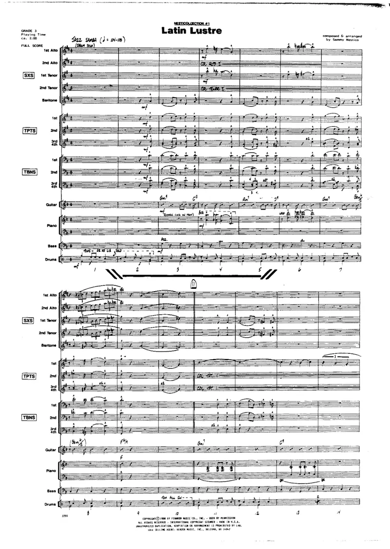Latin Lustre score preview