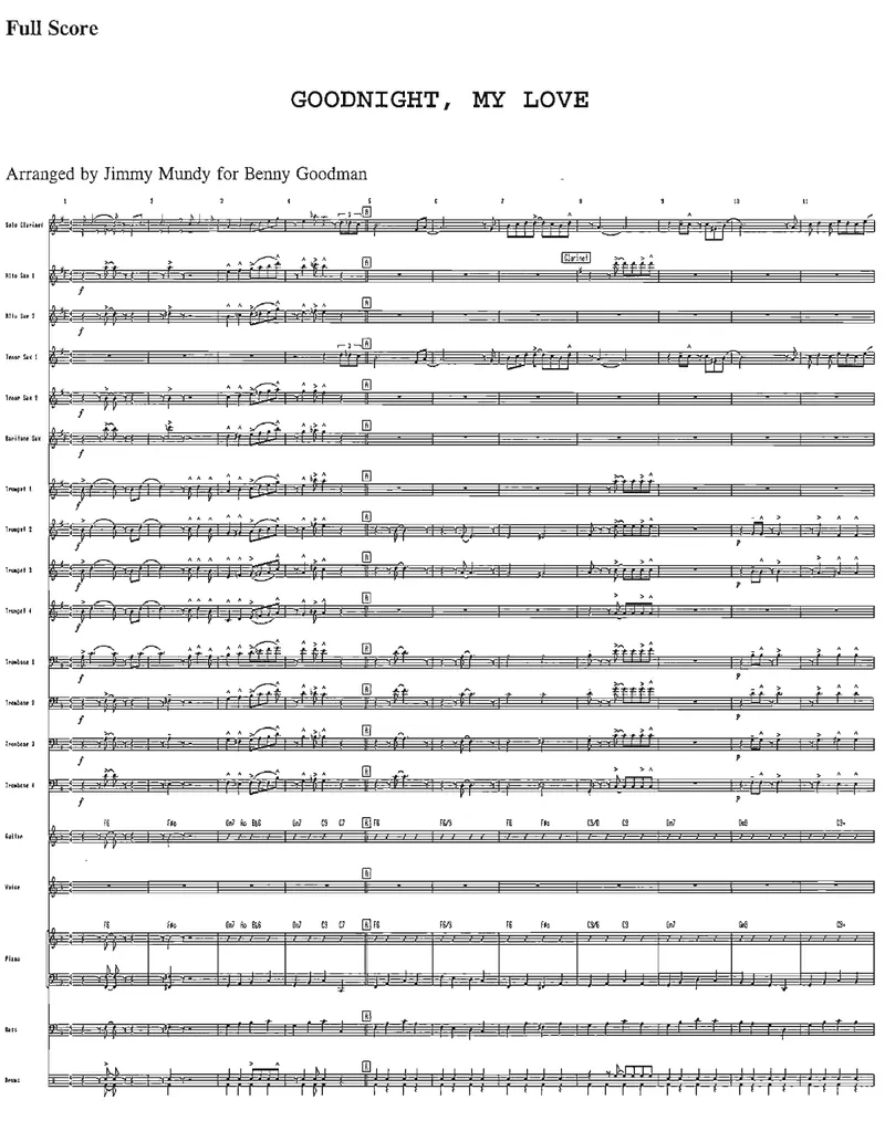 Goodnight, My Love score preview