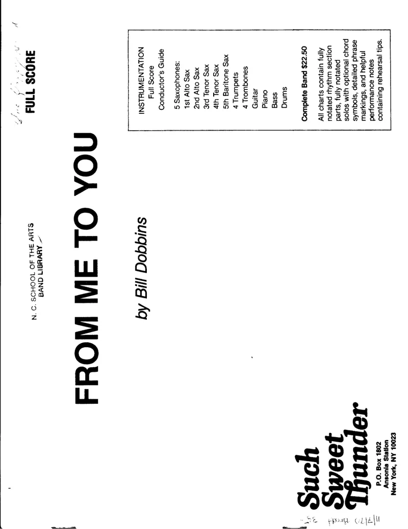 From Me To You score preview