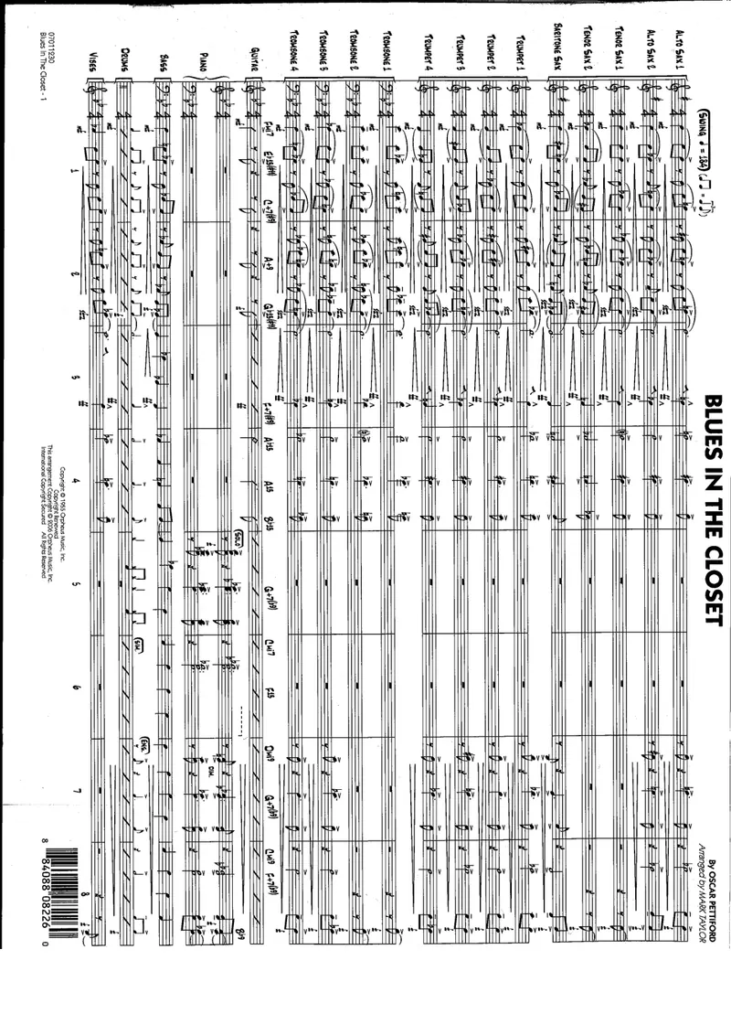 Blues In The Closet score preview