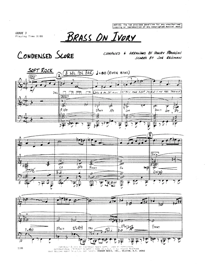 Brass On Ivory score preview