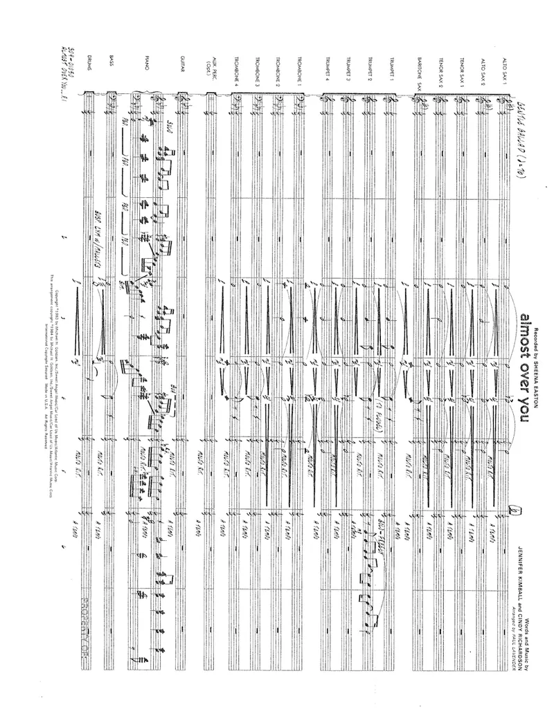 Almost Over You score preview
