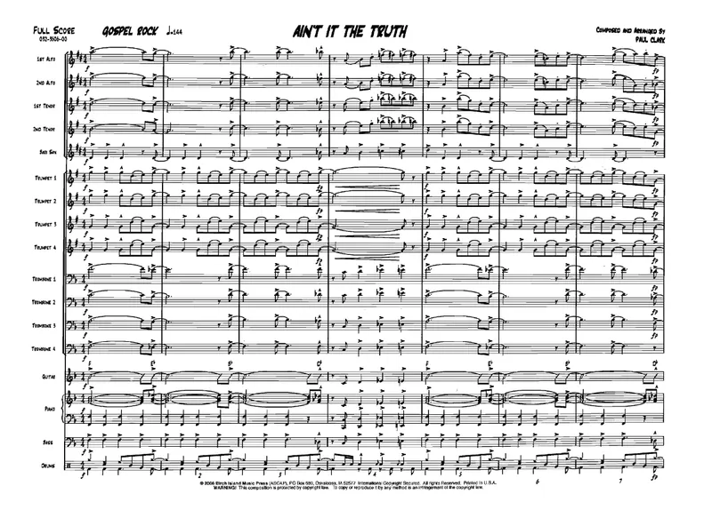 Ain't It The Truth score preview