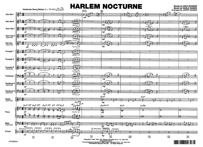 Harlem Nocturne score preview