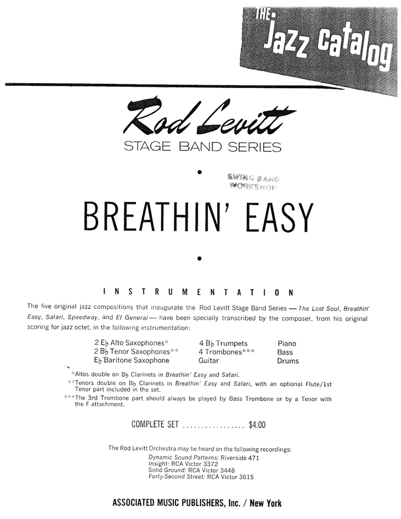 Breathin' Easy score preview