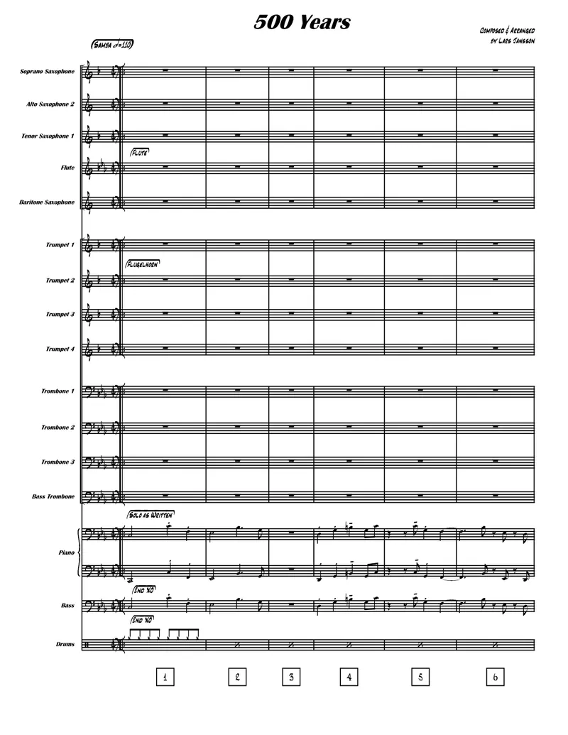 500 Years score preview