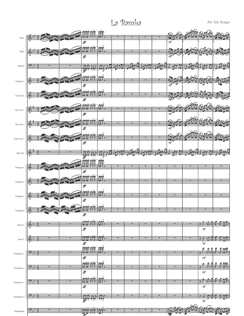 La Bamba score preview