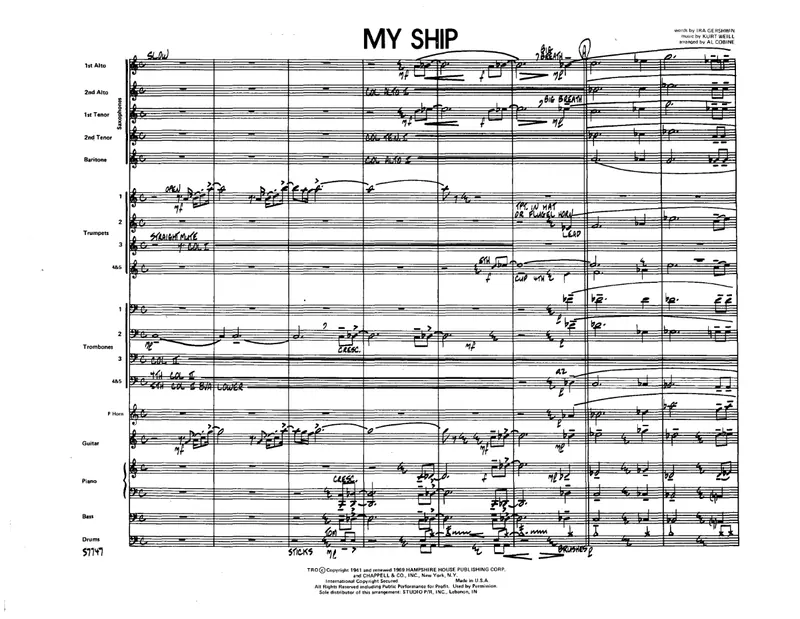 My Ship (Al Colbine) score preview