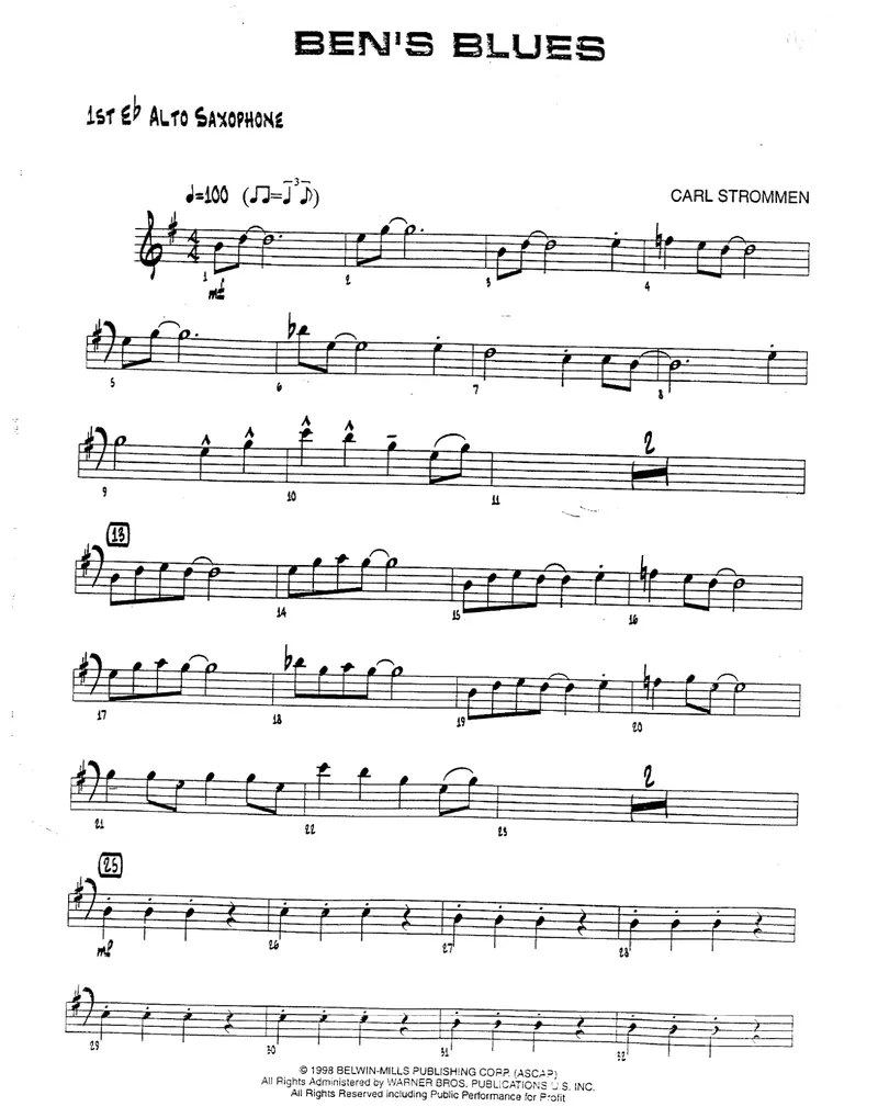 Ben's Blues score preview