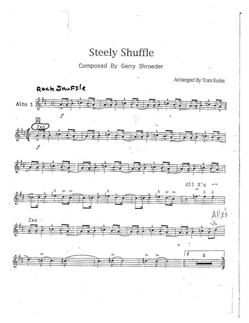 Steely Shuffle score preview