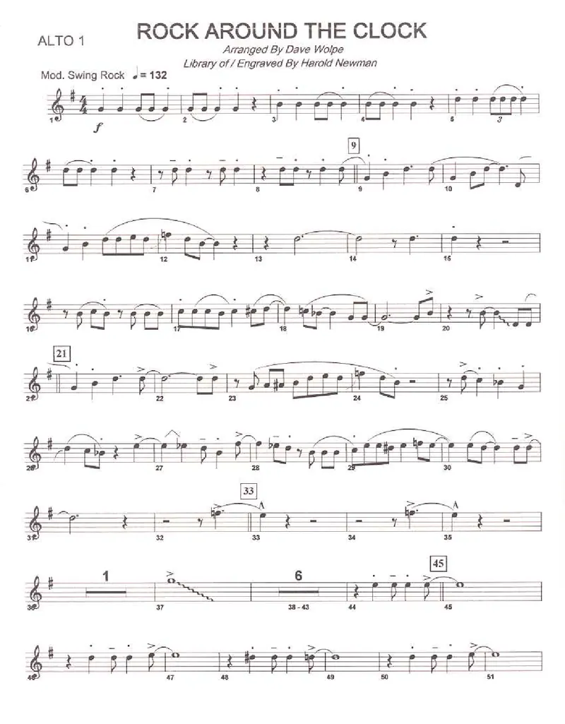Rock Around The Clock score preview