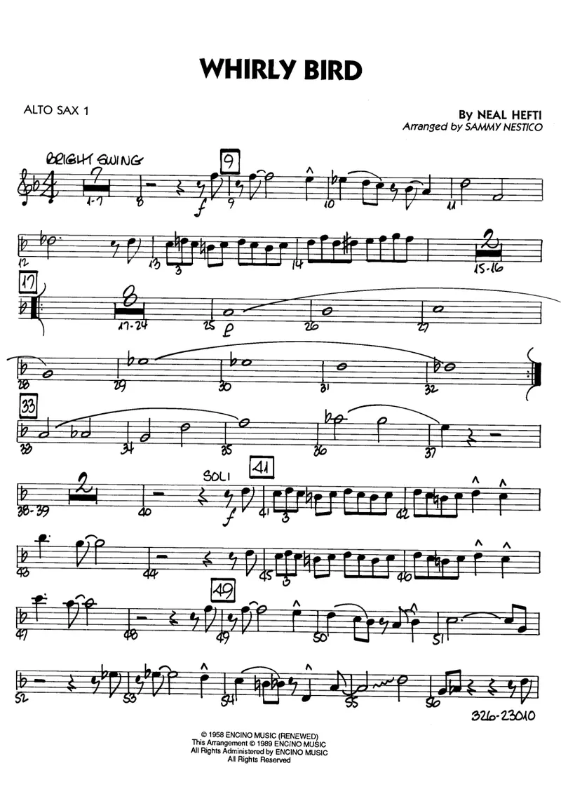Whirly Bird score preview