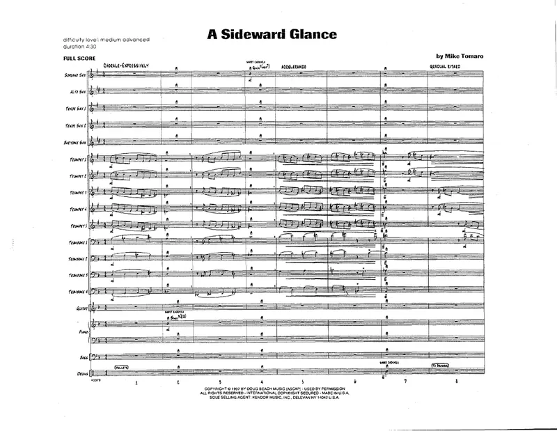 A Sideward Glance score preview