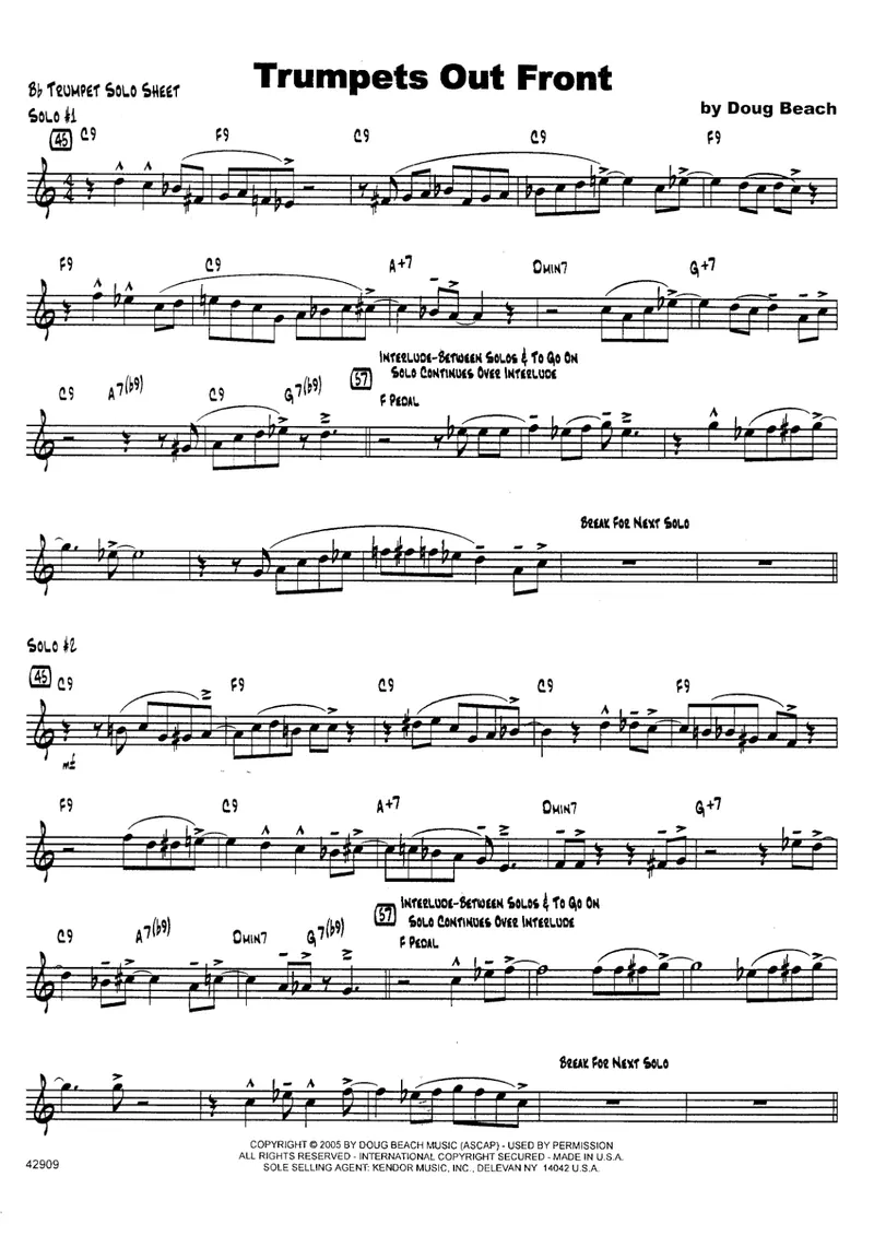Trumpets Out Front score preview