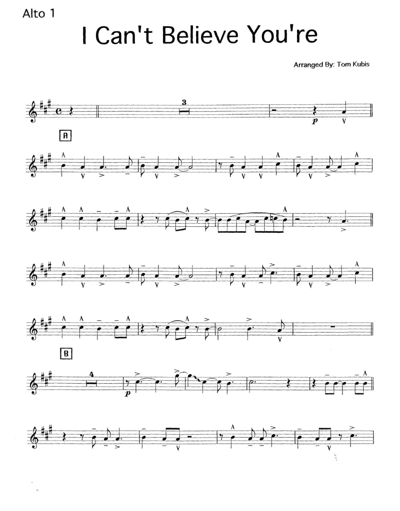 I Can't Believe That You're In Love score preview