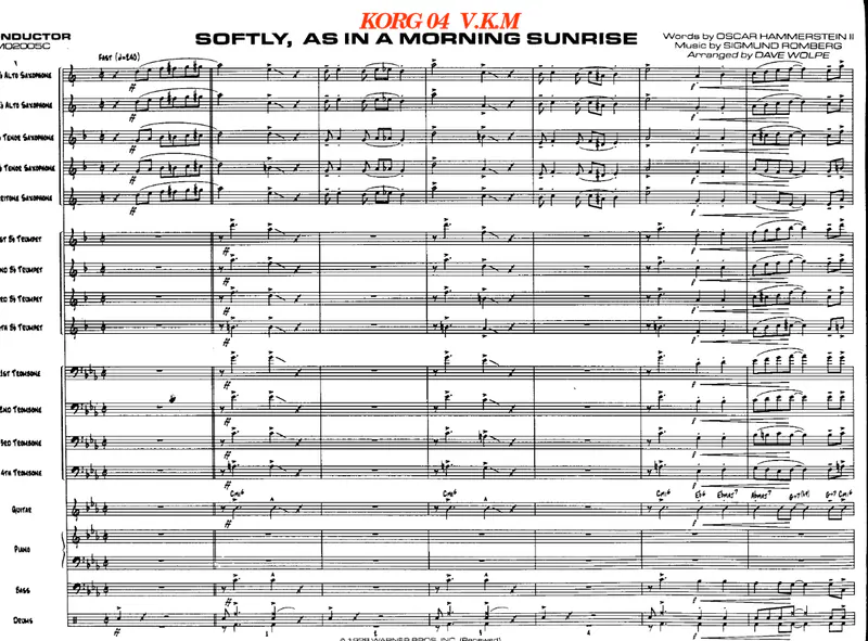 Softly, As Is A Morning Sunrise score preview