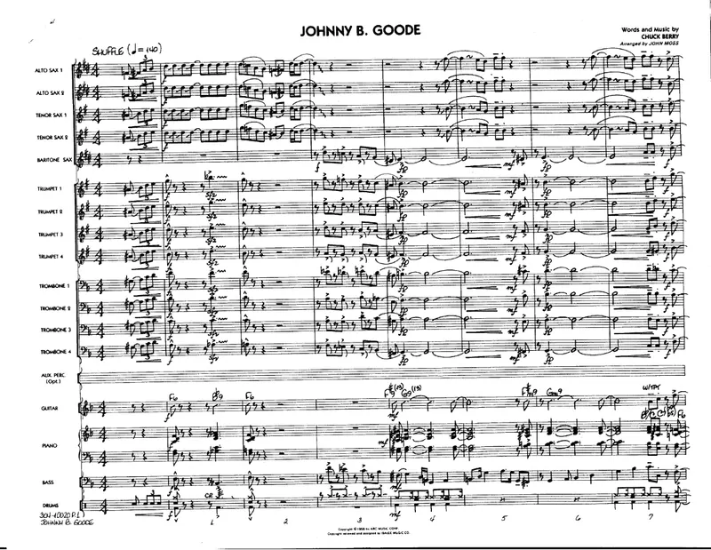 Johnny B.Goode score preview