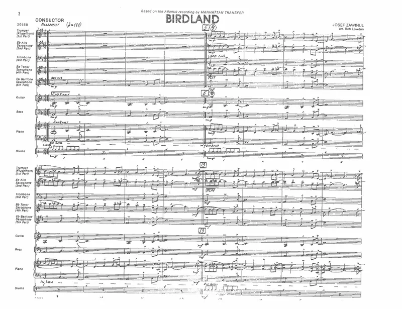 Birdland score preview
