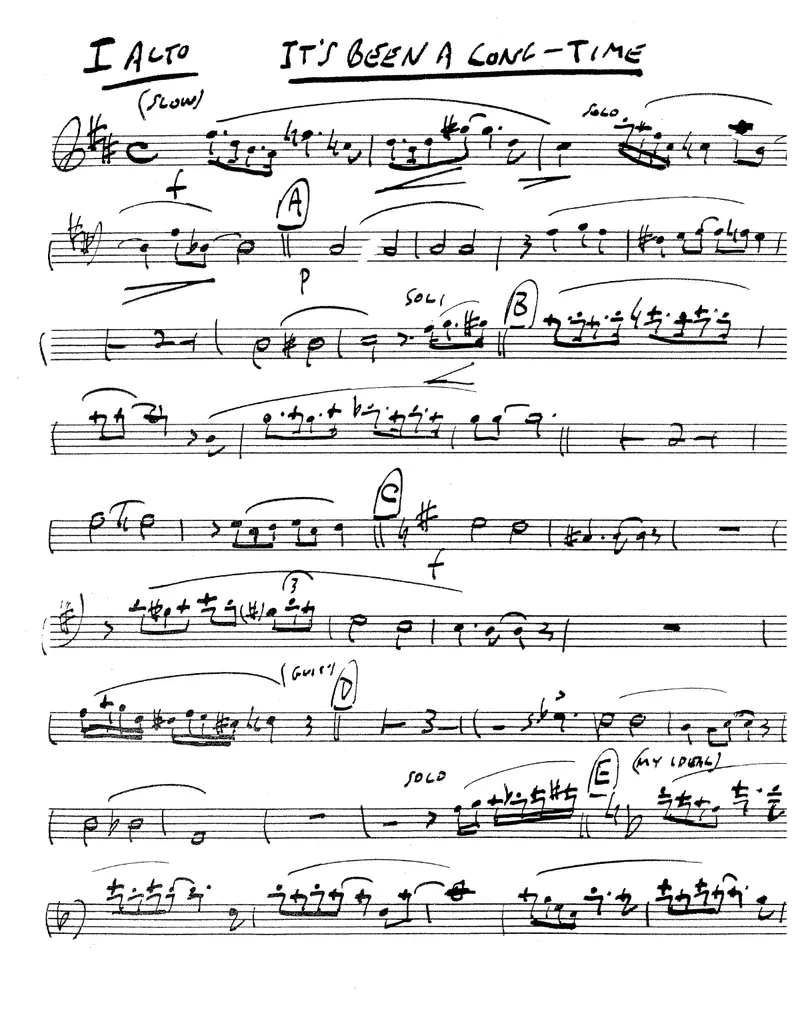 It's Been A Long Long Time score preview