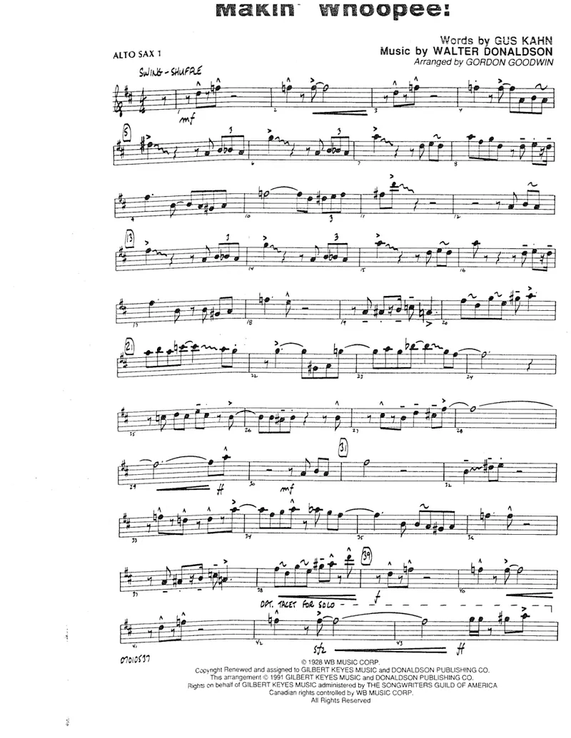 Makin' Whoopee! score preview