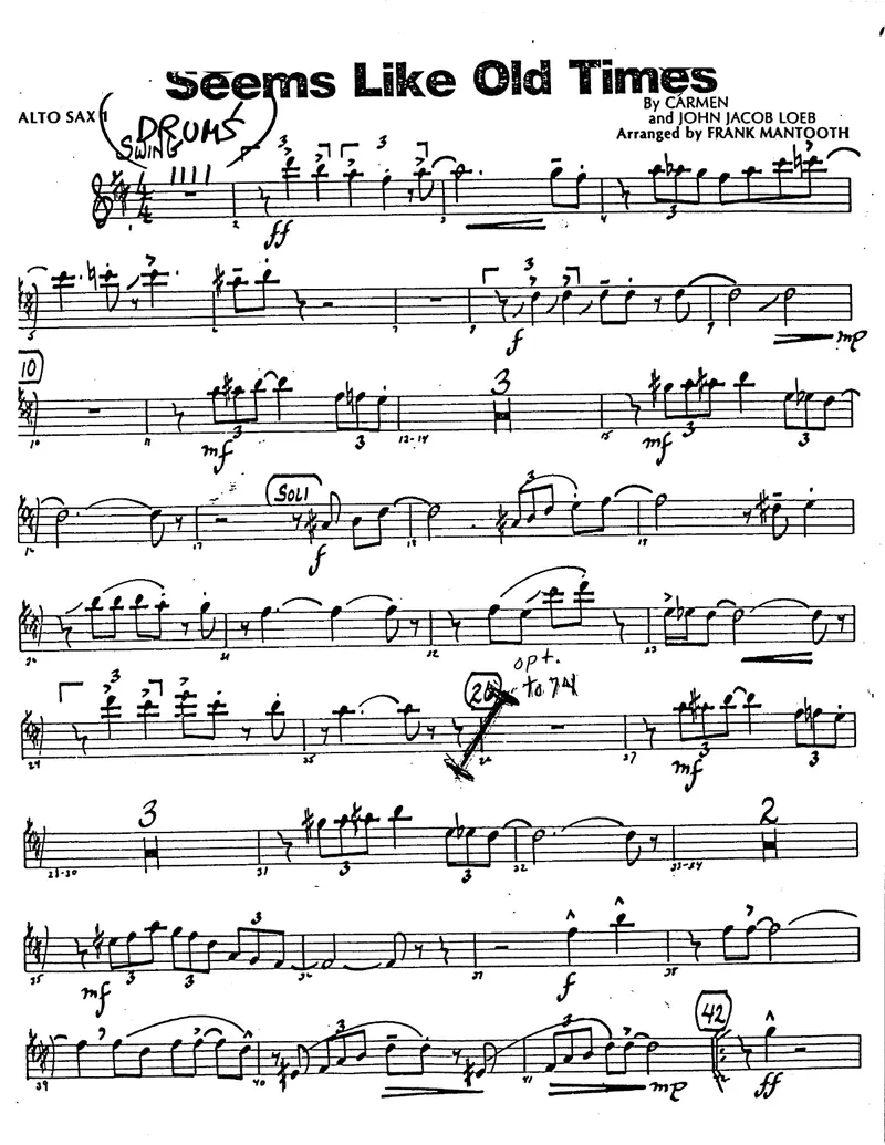Seems Like Old Times score preview