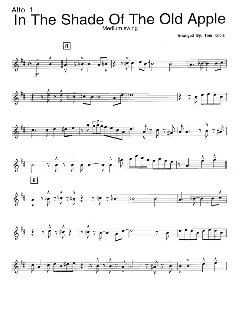 In The Shade Of The Old Apple Tree score preview