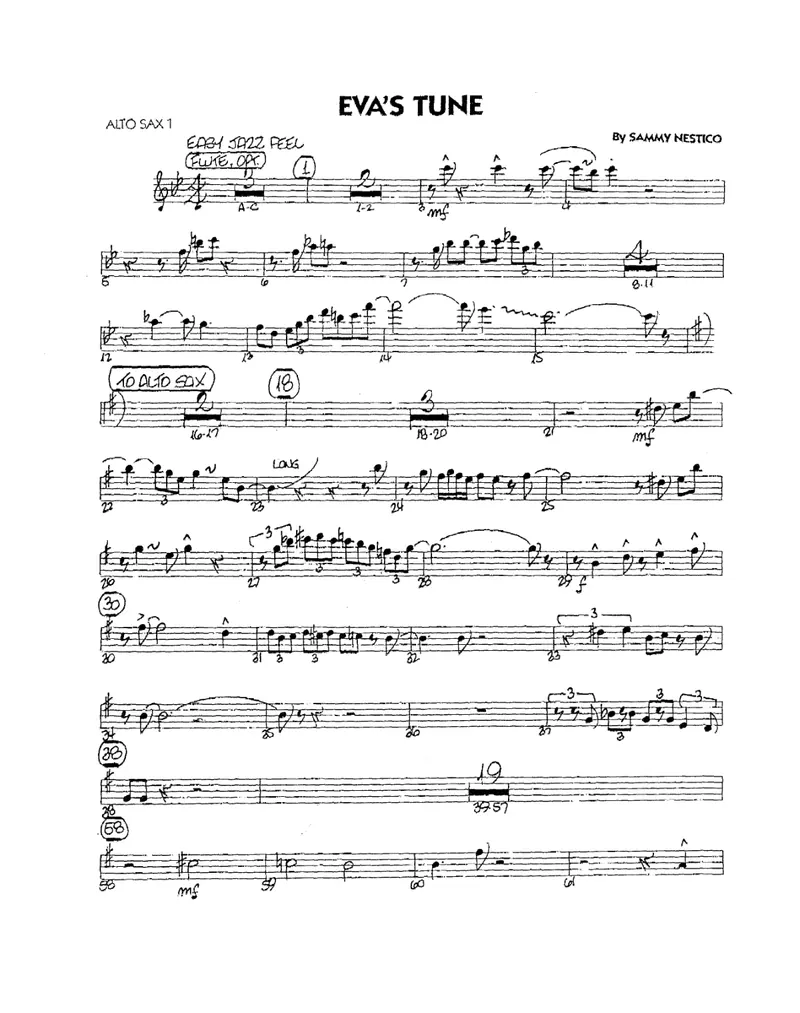 Eva's Tune score preview