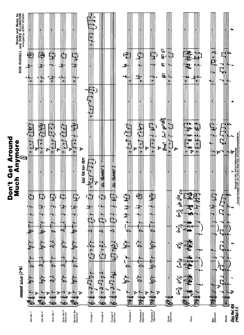 Don't Get Around Much Anymore score preview