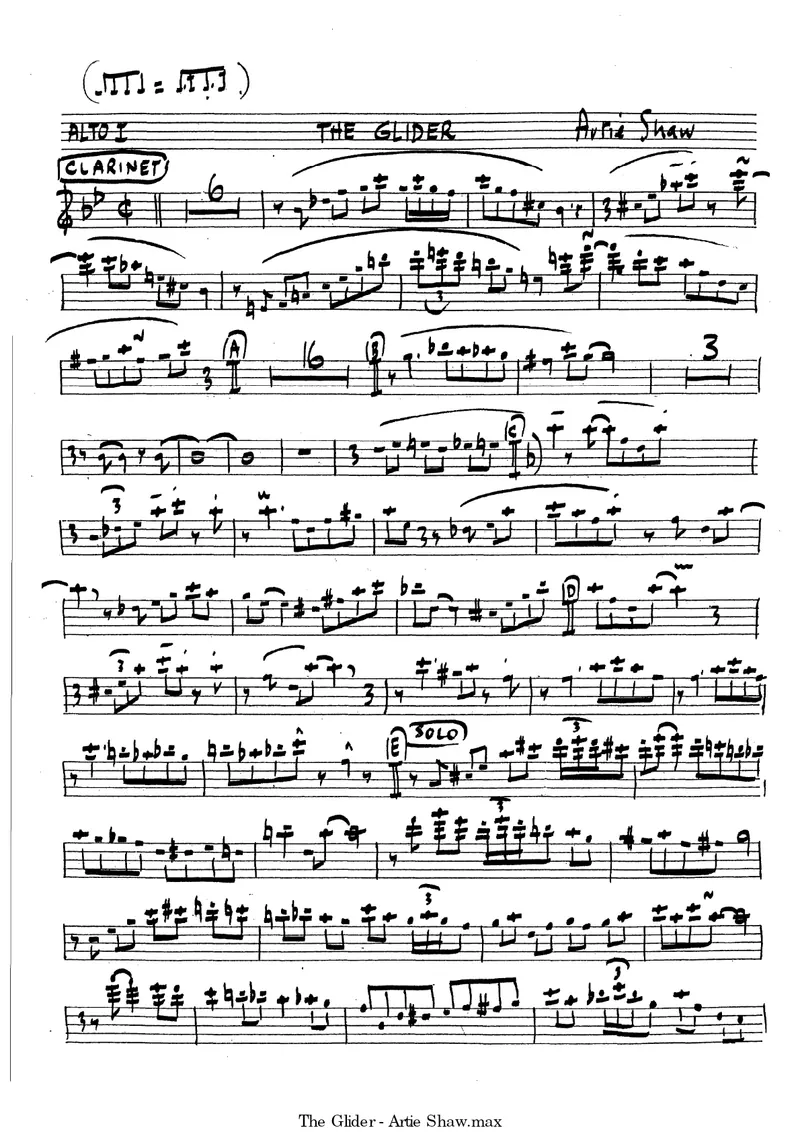 The Glider score preview