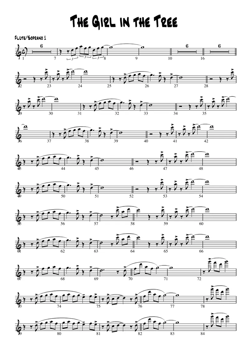 The Girl In The Tree score preview